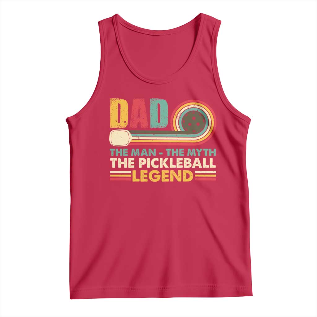 Pickleball Dad Tank Top The Man The Myth The Legend Retro