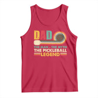 Pickleball Dad Tank Top The Man The Myth The Legend Retro