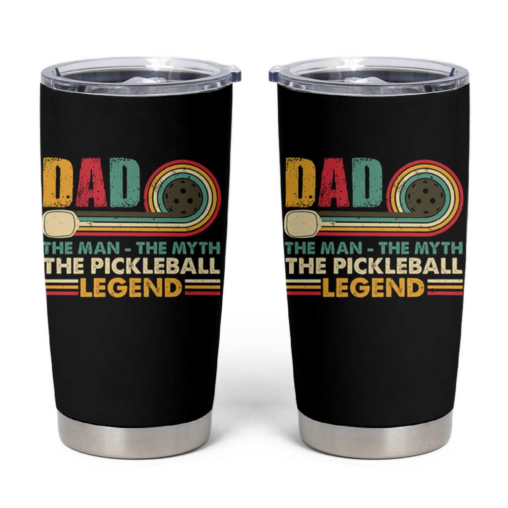 Pickleball Dad Tumbler Cup The Man The Myth The Legend Retro