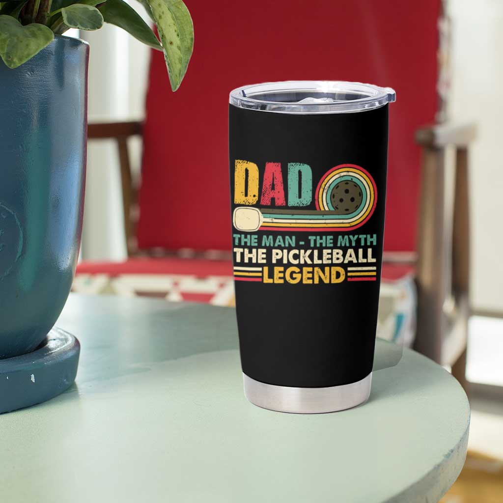 Pickleball Dad Tumbler Cup The Man The Myth The Legend Retro