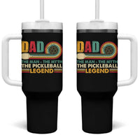Pickleball Dad Tumbler With Handle The Man The Myth The Legend Retro