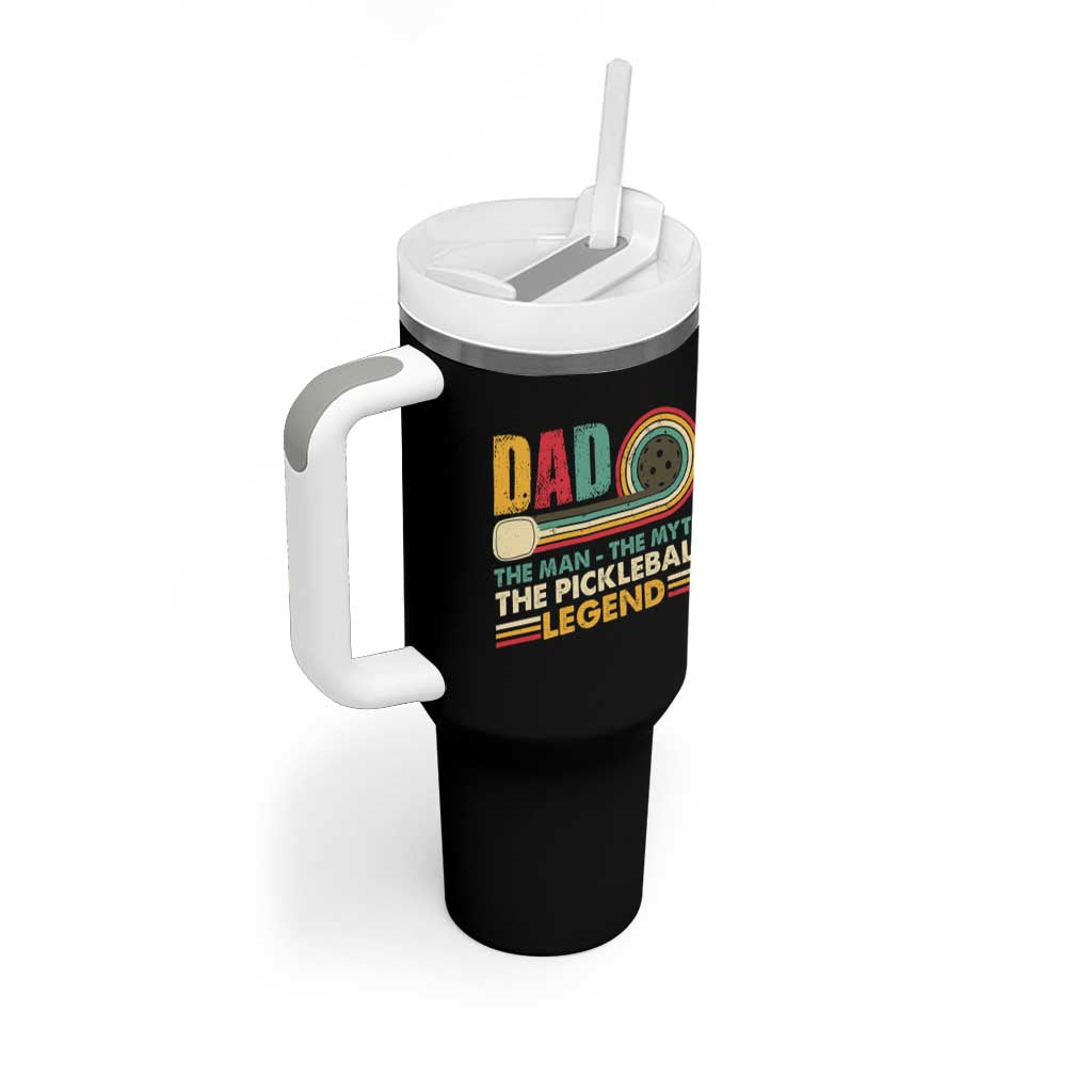 Pickleball Dad Tumbler With Handle The Man The Myth The Legend Retro