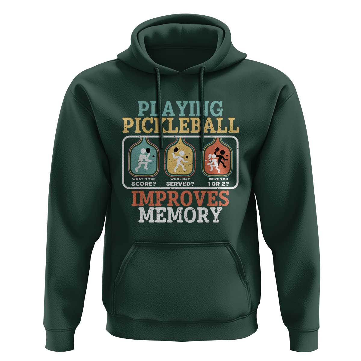Funny Playing Pickleball Improves Memory Retro Hoodie - Wonder Print Shop