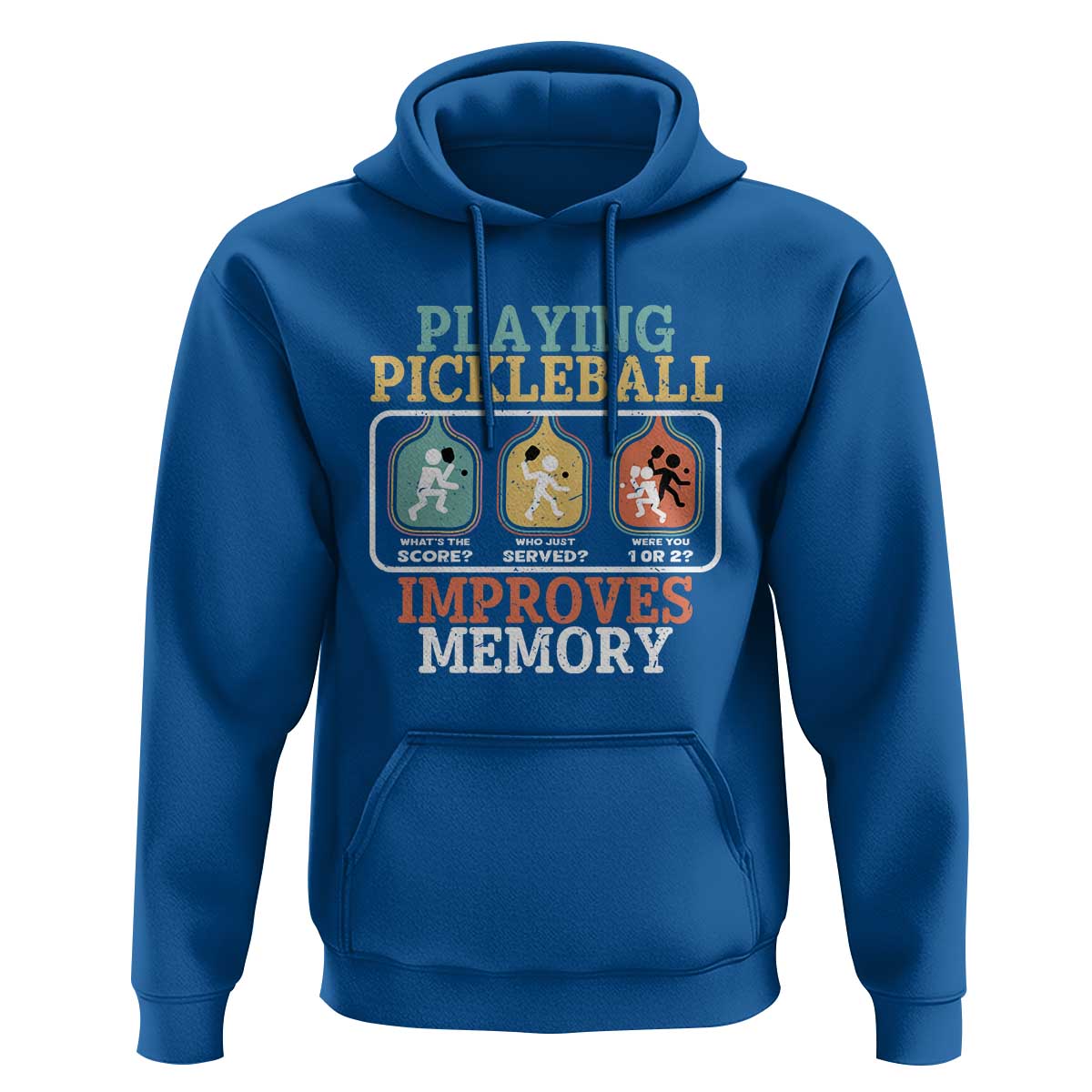 Funny Playing Pickleball Improves Memory Retro Hoodie - Wonder Print Shop