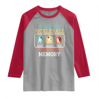 Funny Playing Pickleball Improves Memory Retro Raglan Shirt