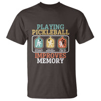 Funny Playing Pickleball Improves Memory Retro T Shirt - Wonder Print Shop