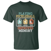 Funny Playing Pickleball Improves Memory Retro T Shirt - Wonder Print Shop