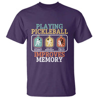 Funny Playing Pickleball Improves Memory Retro T Shirt - Wonder Print Shop