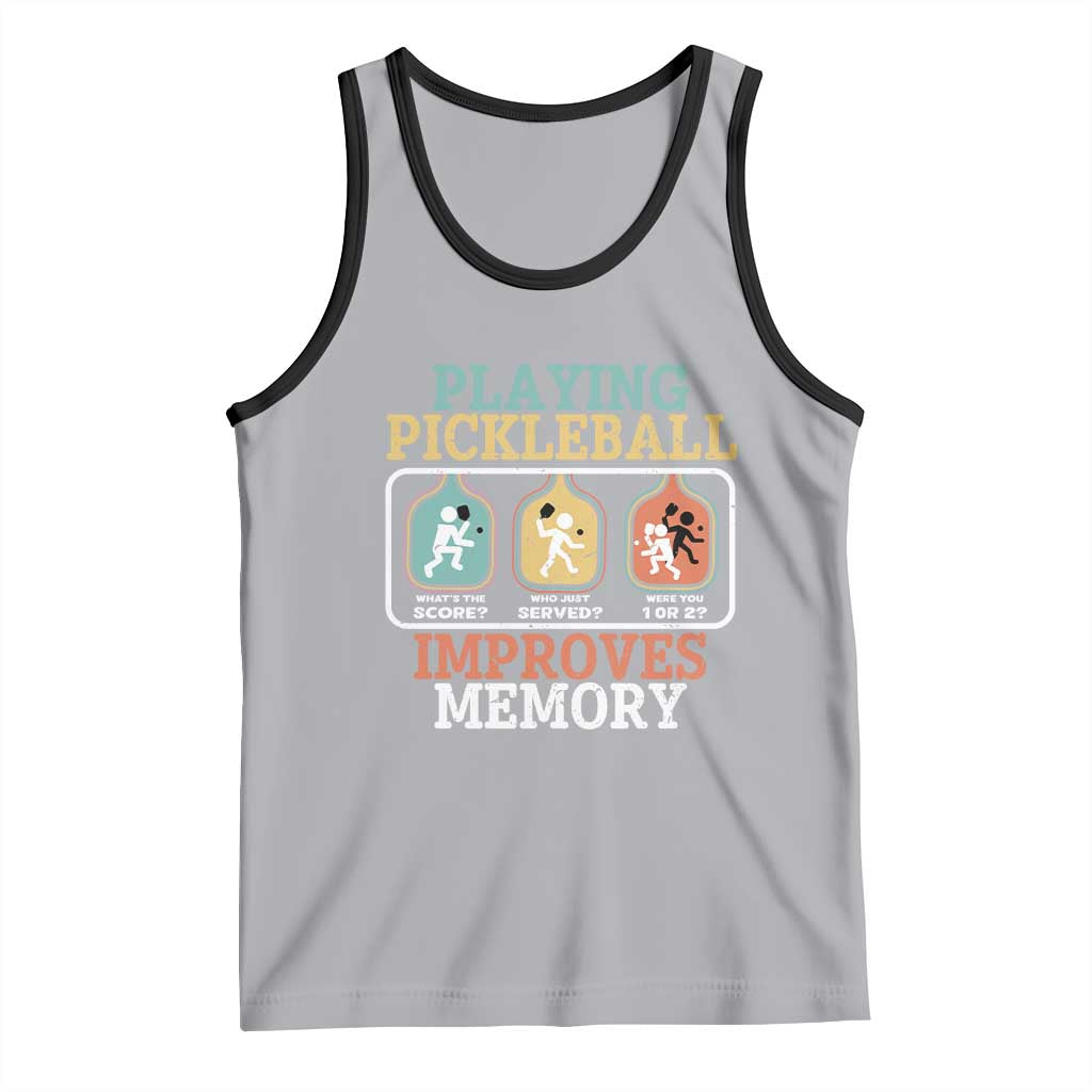 Funny Playing Pickleball Improves Memory Retro Tank Top