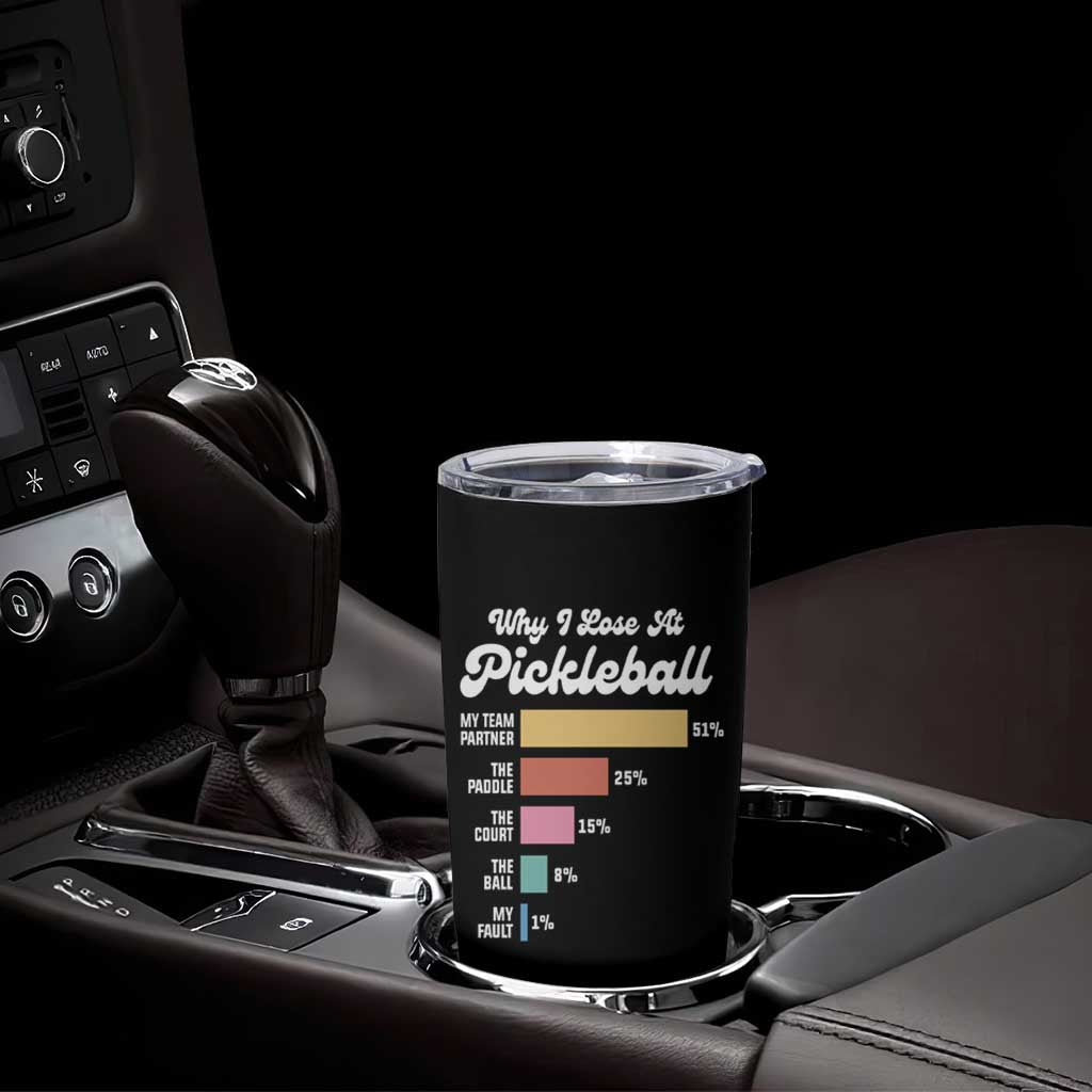Funny Why I Lose At Pickleball Tumbler Cup
