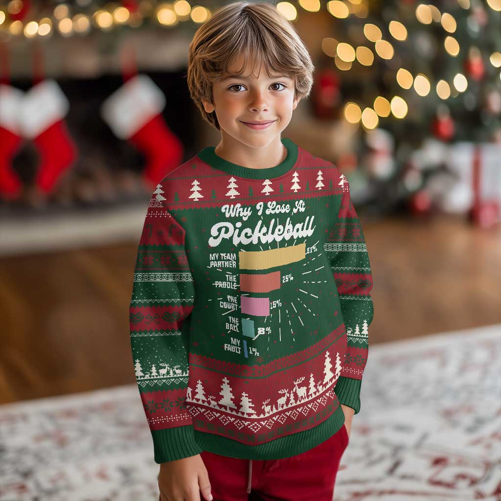 Funny Why I Lose At Pickleball Ugly Christmas Sweater - Wonder Print Shop