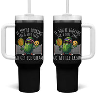 Funny Pickleball Tumbler With Handle If You Wanted A Soft Serve Go Get Ice Cream