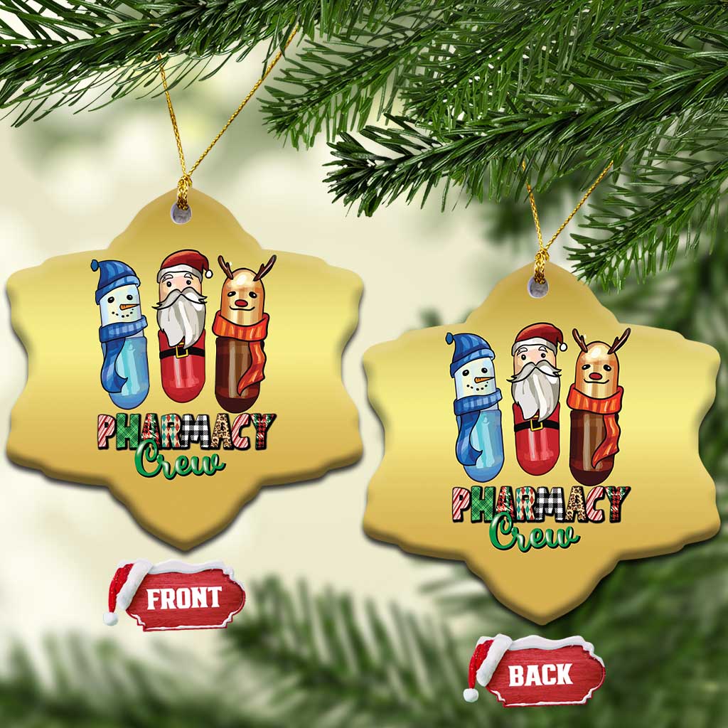 Xmas Pharmacist Christmas Ornament Snowman Reindeer Santa Pharmacy Crew - Wonder Print Shop