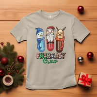 Christmas T Shirt Snowman Reindeer Santa Pharmacy Crew - Wonder Print Shop