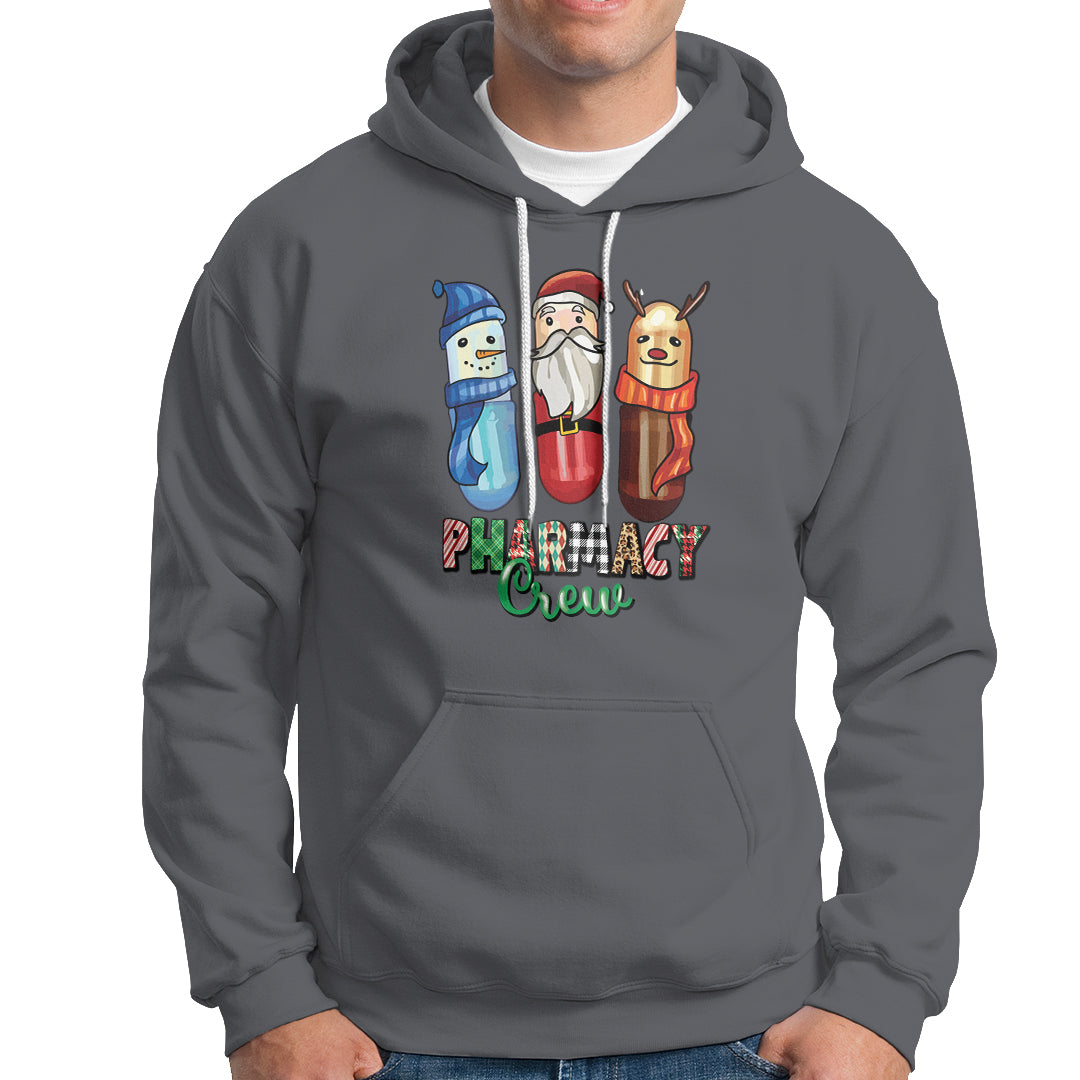 Christmas Hoodie Snowman Reindeer Santa Pharmacy Crew - Wonder Print Shop