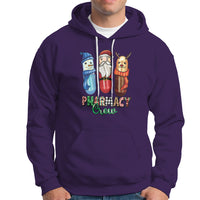 Christmas Hoodie Snowman Reindeer Santa Pharmacy Crew - Wonder Print Shop