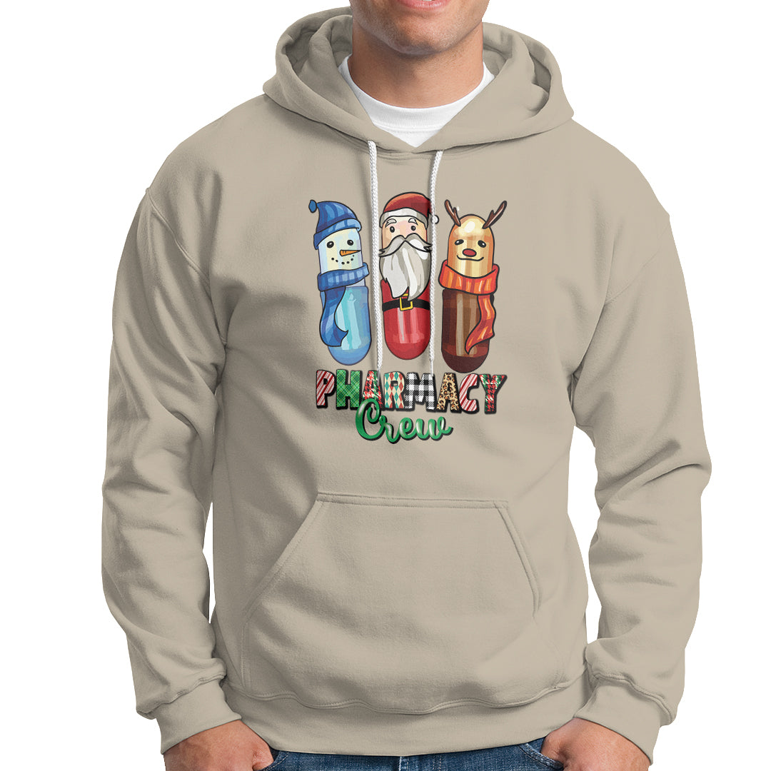 Christmas Hoodie Snowman Reindeer Santa Pharmacy Crew - Wonder Print Shop
