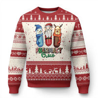 Xmas Pharmacist Ugly Christmas Sweater Snowman Reindeer Santa Pharmacy Crew - Wonder Print Shop