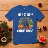 Christmas T Shirt Cat Reindeer Chillin' Xmas Eve Window Meowy - Wonder Print Shop
