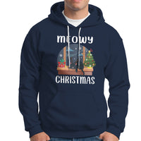 Christmas Hoodie Cat Reindeer Chillin' Xmas Eve Window Meowy - Wonder Print Shop