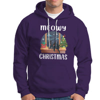 Christmas Hoodie Cat Reindeer Chillin' Xmas Eve Window Meowy - Wonder Print Shop