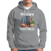 Christmas Hoodie Cat Reindeer Chillin' Xmas Eve Window Meowy - Wonder Print Shop