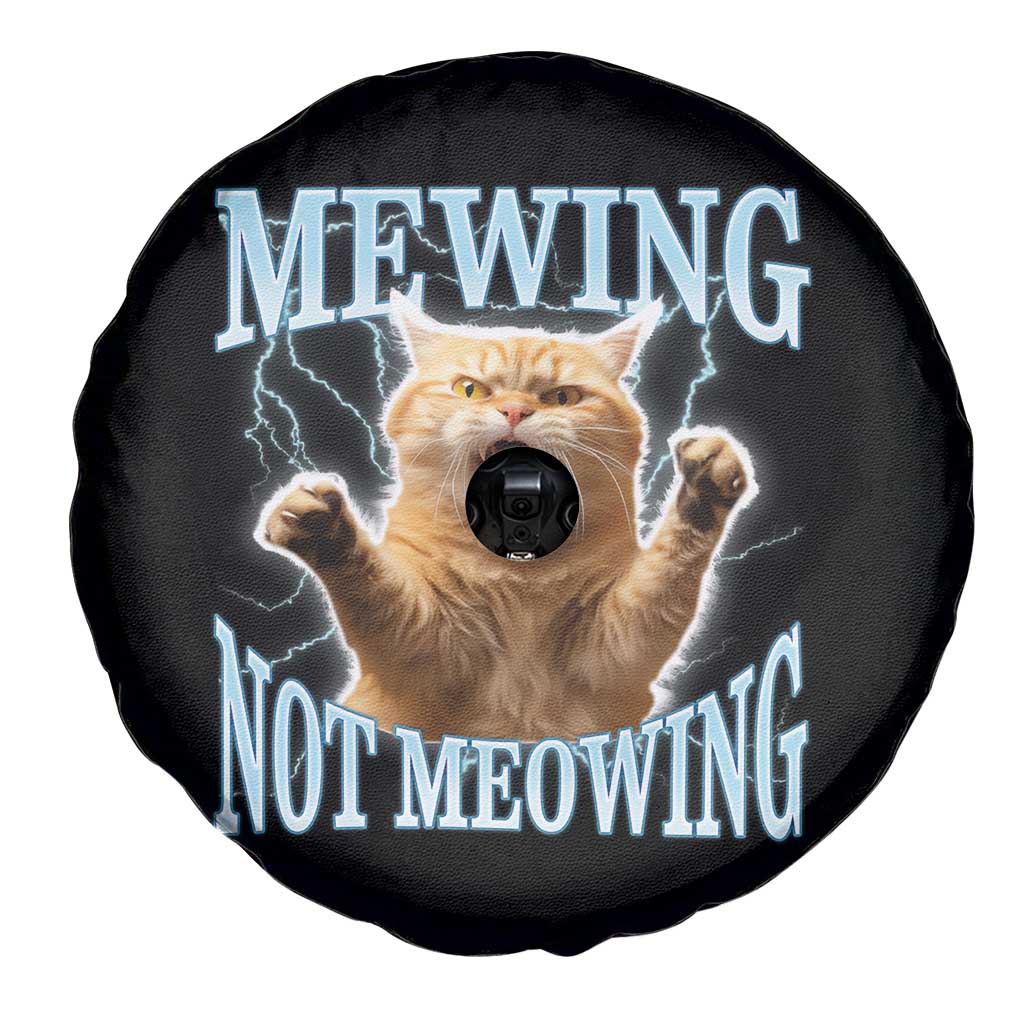 Funny Meme Cat Mewing Not Meowing Spare Tire Cover