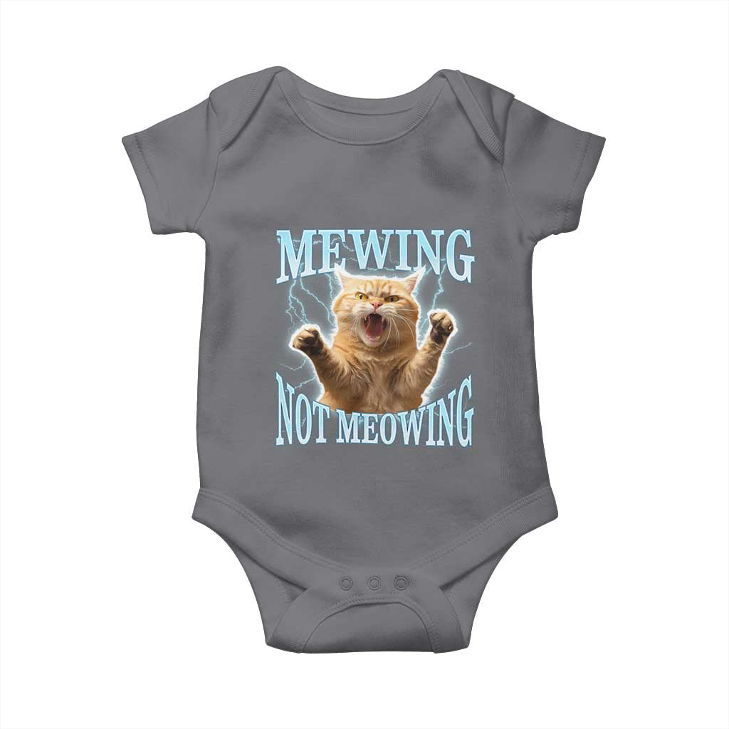 Funny Meme Cat Mewing Not Meowing Baby Onesie