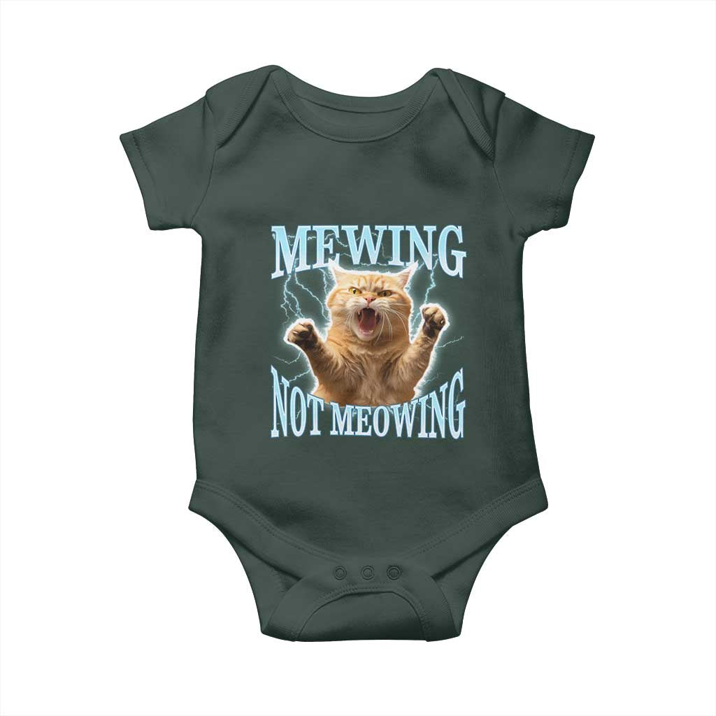 Funny Meme Cat Mewing Not Meowing Baby Onesie
