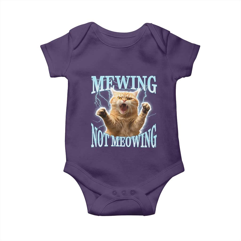 Funny Meme Cat Mewing Not Meowing Baby Onesie