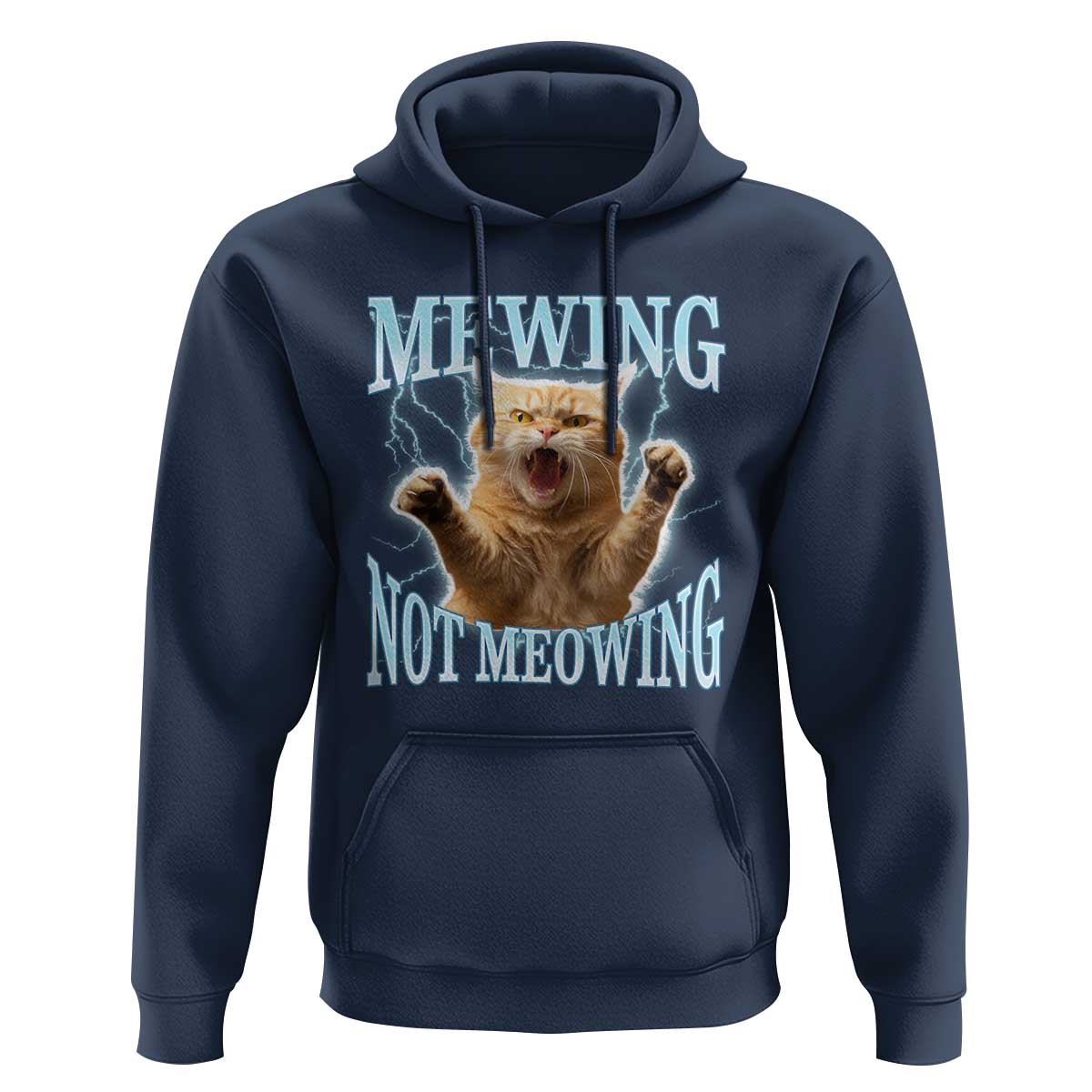 Funny Meme Cat Mewing Not Meowing Hoodie