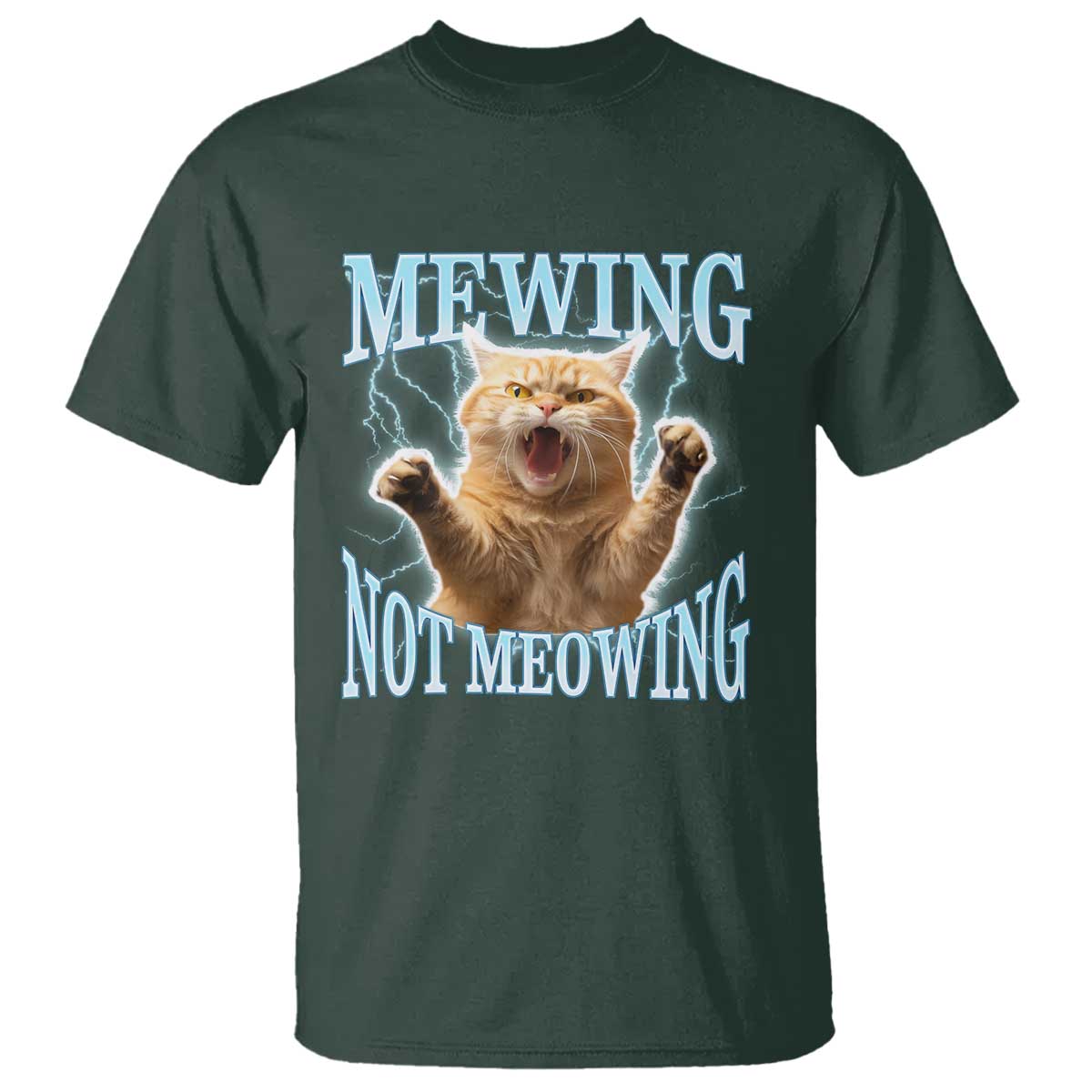 Funny Meme Cat Mewing Not Meowing T Shirt