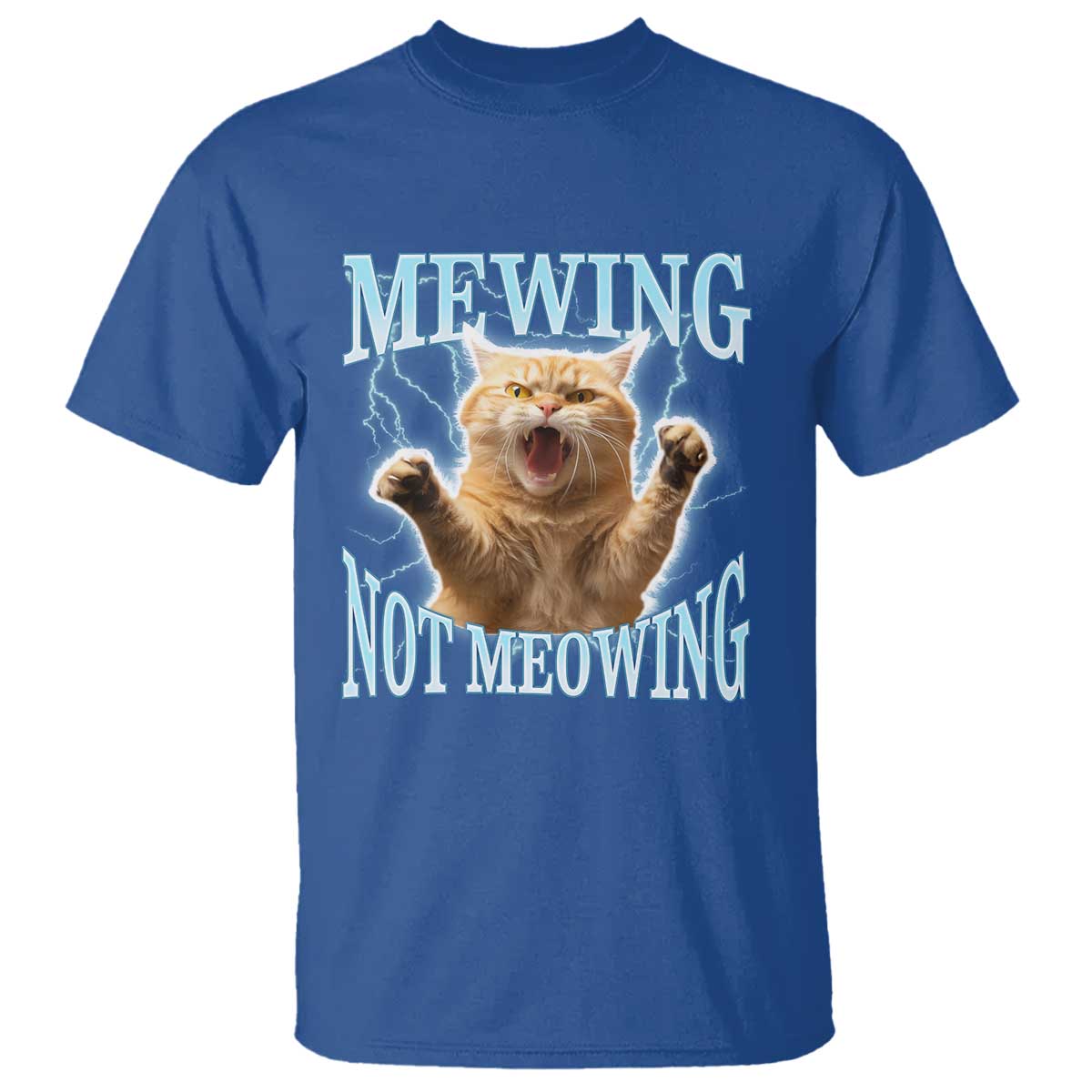 Funny Meme Cat Mewing Not Meowing T Shirt