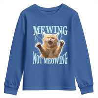 Funny Meme Cat Mewing Not Meowing Youth Sweatshirt