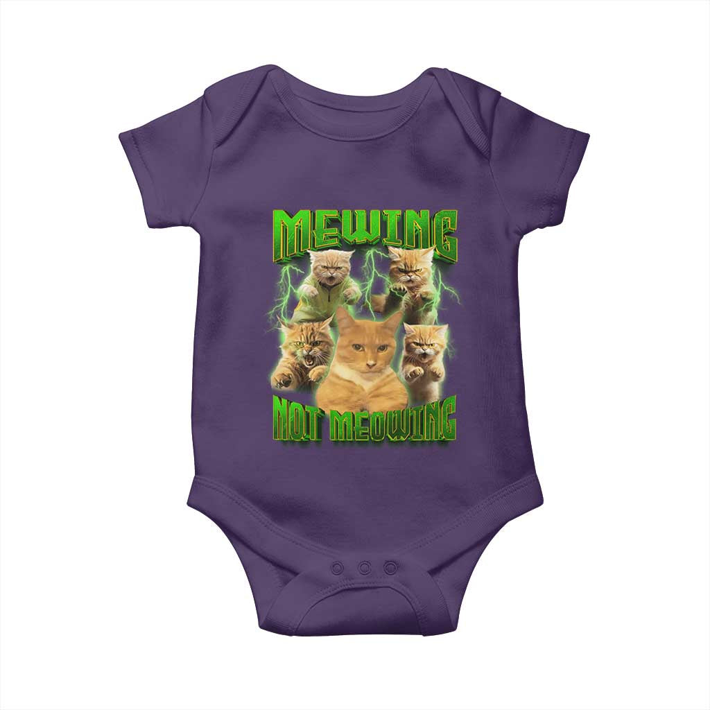 Funny Cat Meme Mewing Not Meowing Baby Onesie
