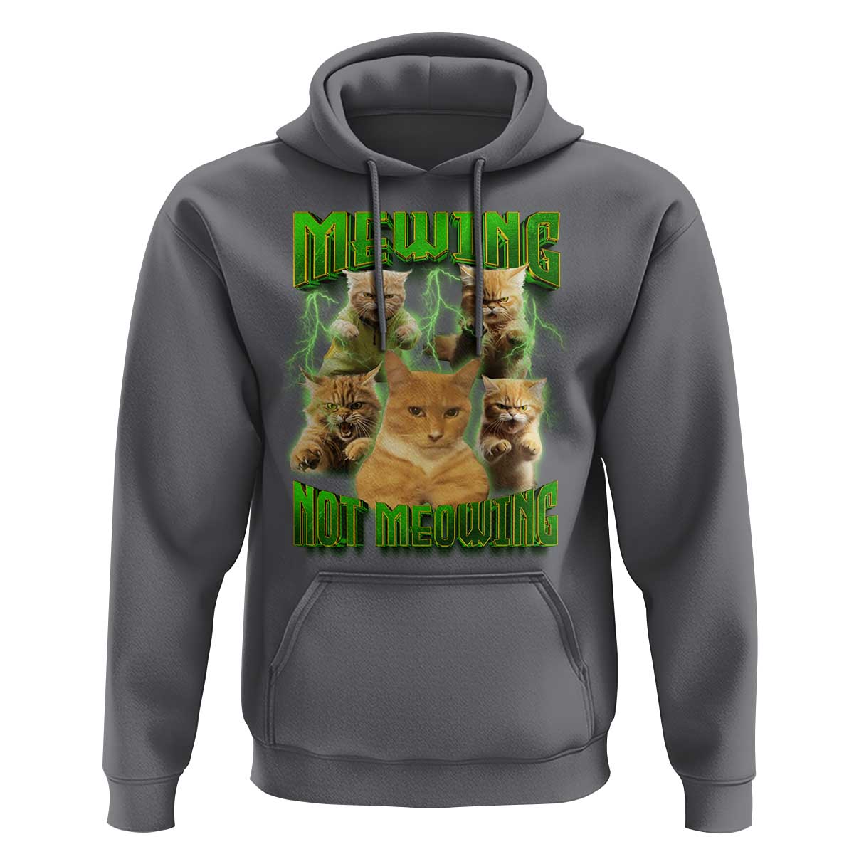Funny Cat Meme Mewing Not Meowing Hoodie