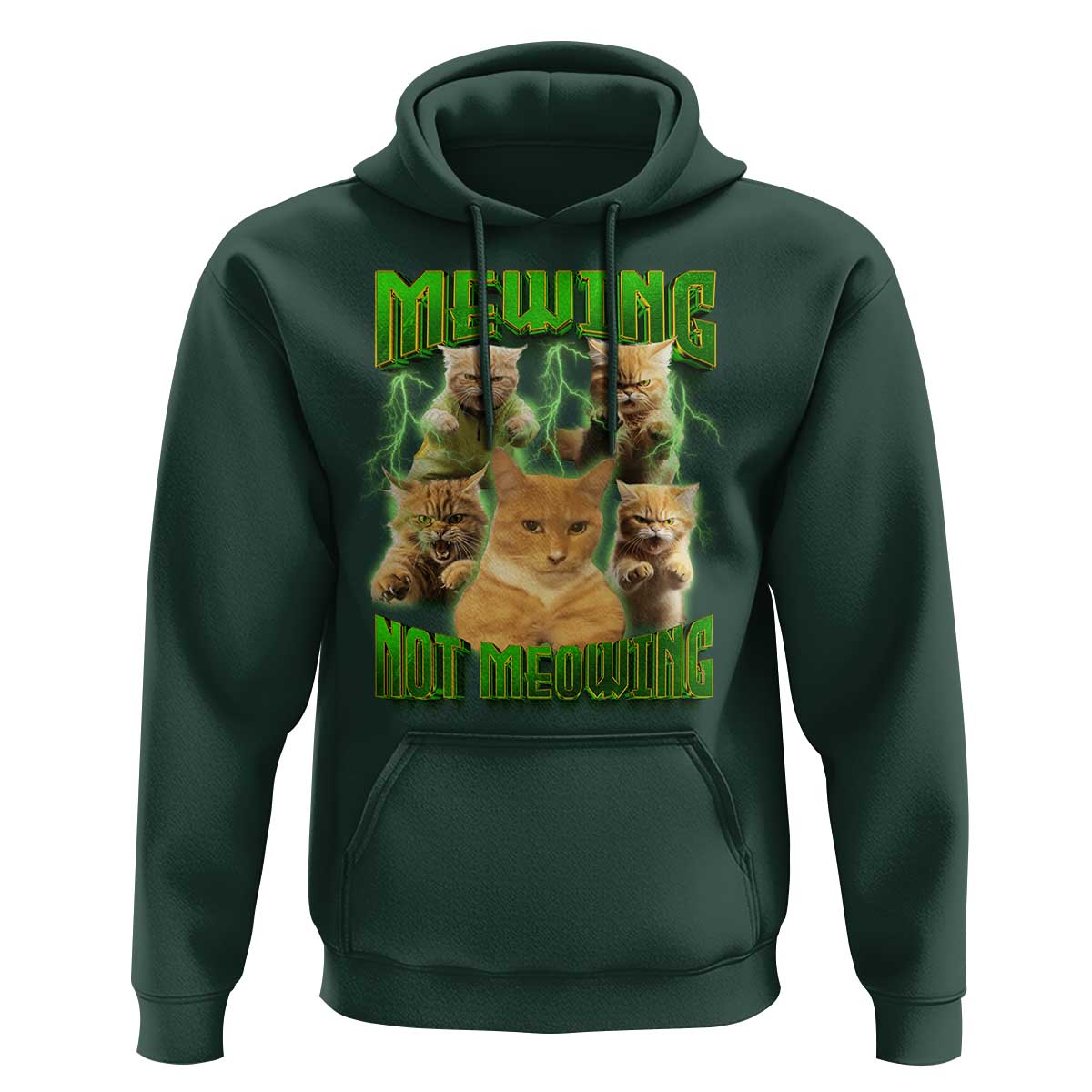 Funny Cat Meme Mewing Not Meowing Hoodie