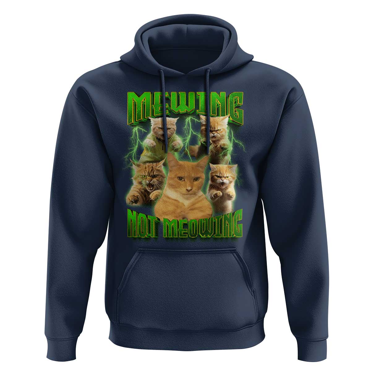 Funny Cat Meme Mewing Not Meowing Hoodie
