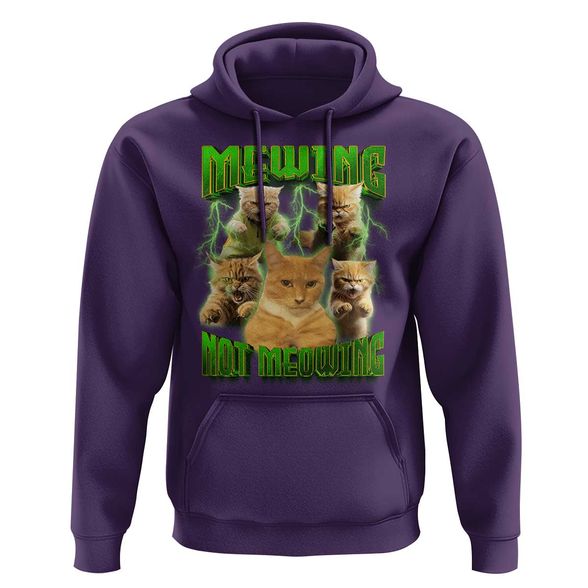 Funny Cat Meme Mewing Not Meowing Hoodie