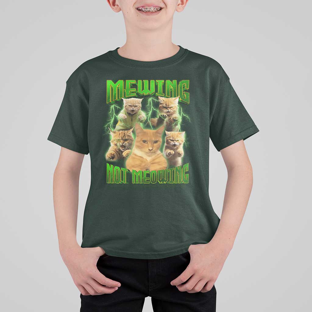 Funny Cat Meme Mewing Not Meowing T Shirt For Kid - Wonder Print Shop
