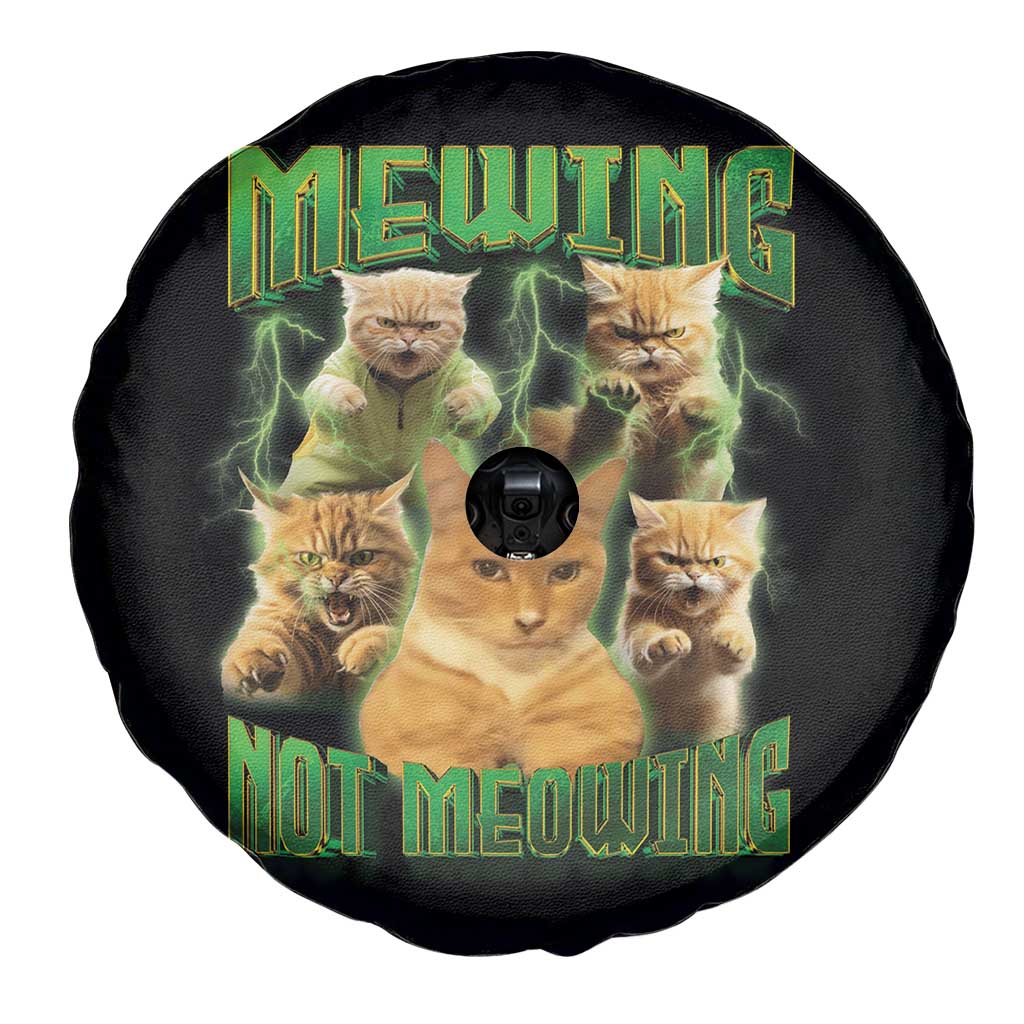 Funny Cat Meme Mewing Not Meowing Spare Tire Cover