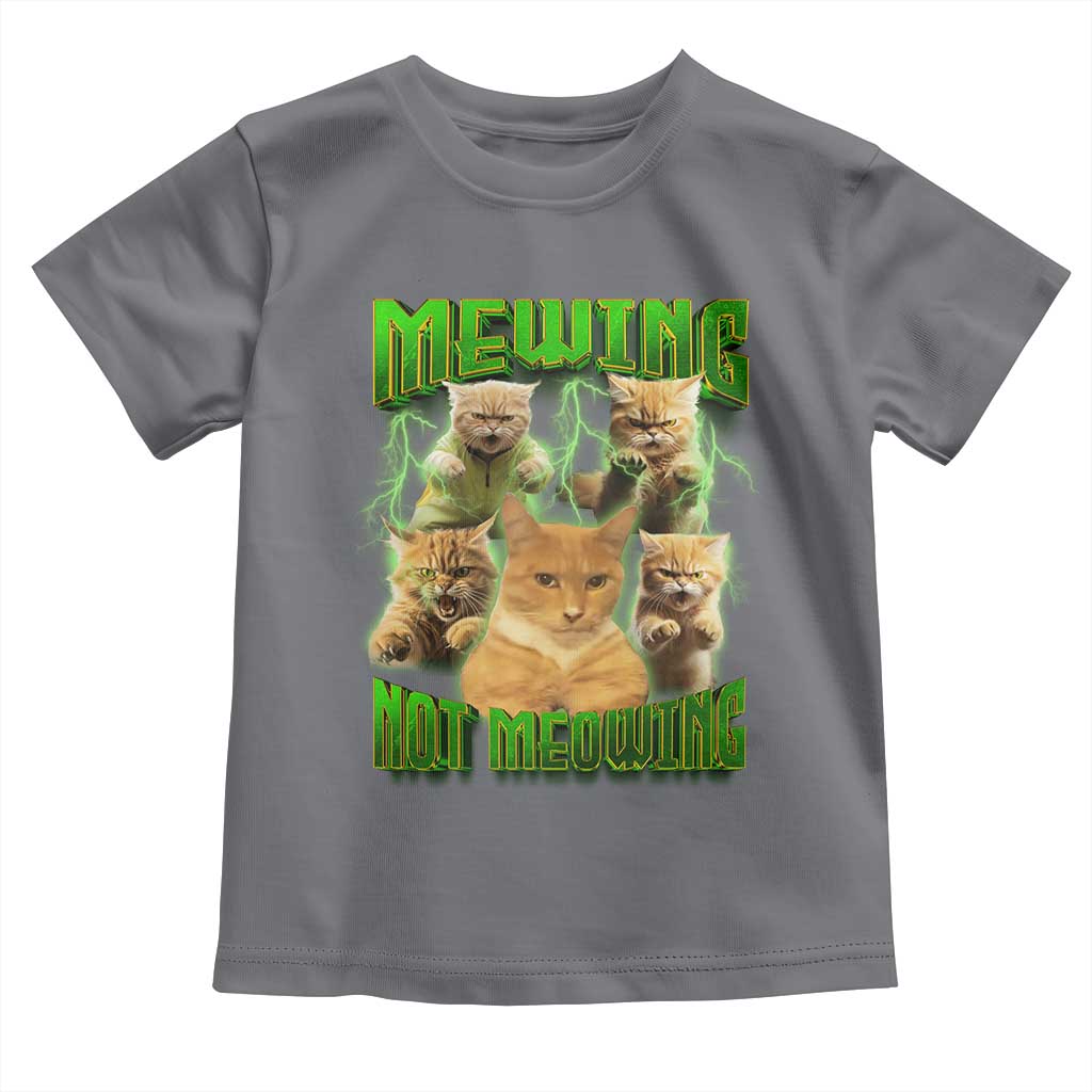 Funny Cat Meme Mewing Not Meowing Toddler T Shirt