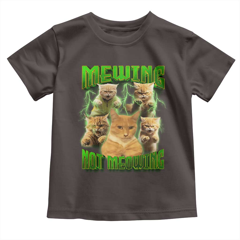 Funny Cat Meme Mewing Not Meowing Toddler T Shirt
