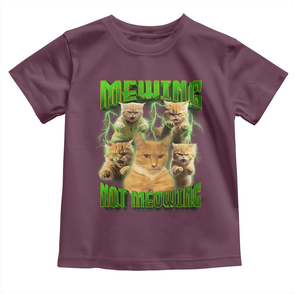 Funny Cat Meme Mewing Not Meowing Toddler T Shirt
