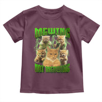 Funny Cat Meme Mewing Not Meowing Toddler T Shirt