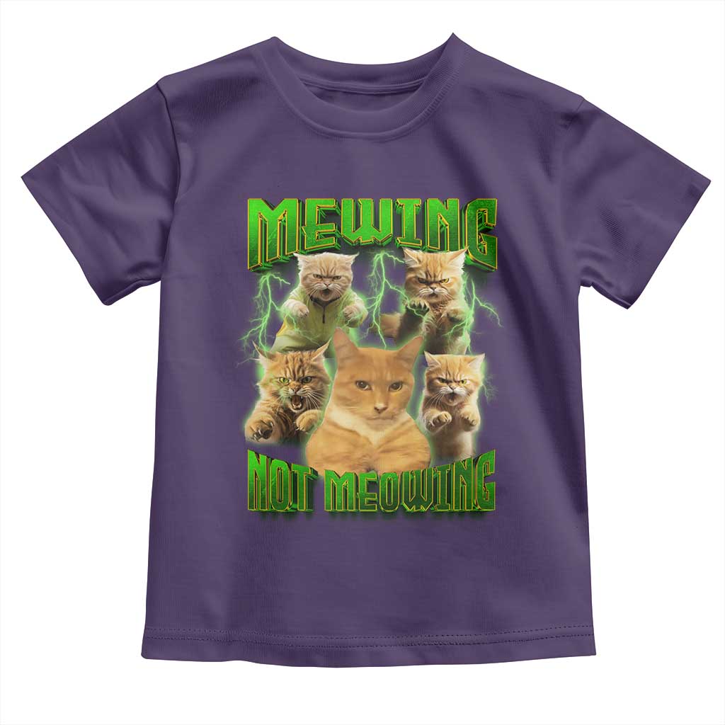 Funny Cat Meme Mewing Not Meowing Toddler T Shirt