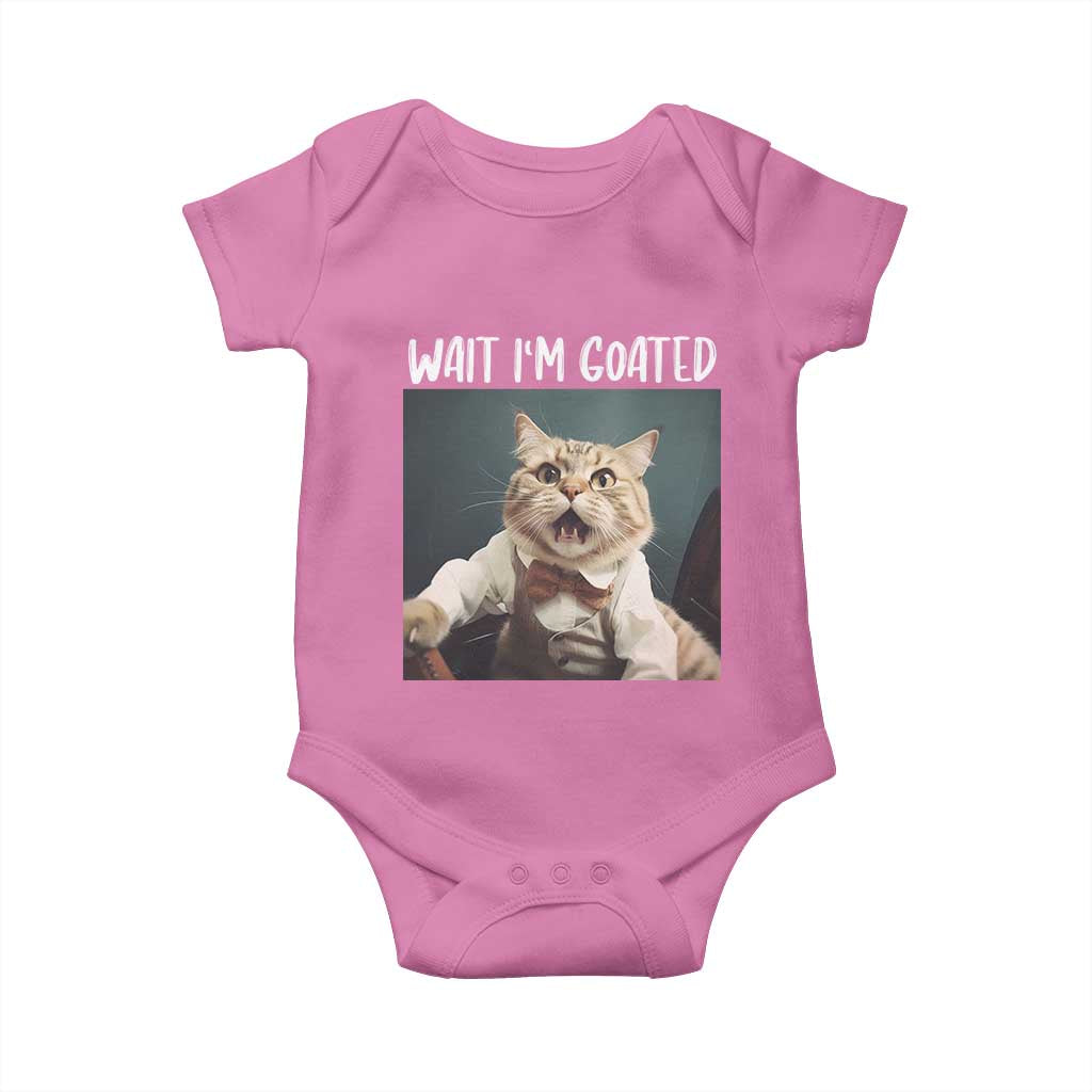 Funny Meme Cat Baby Onesie Wait I'm Goat