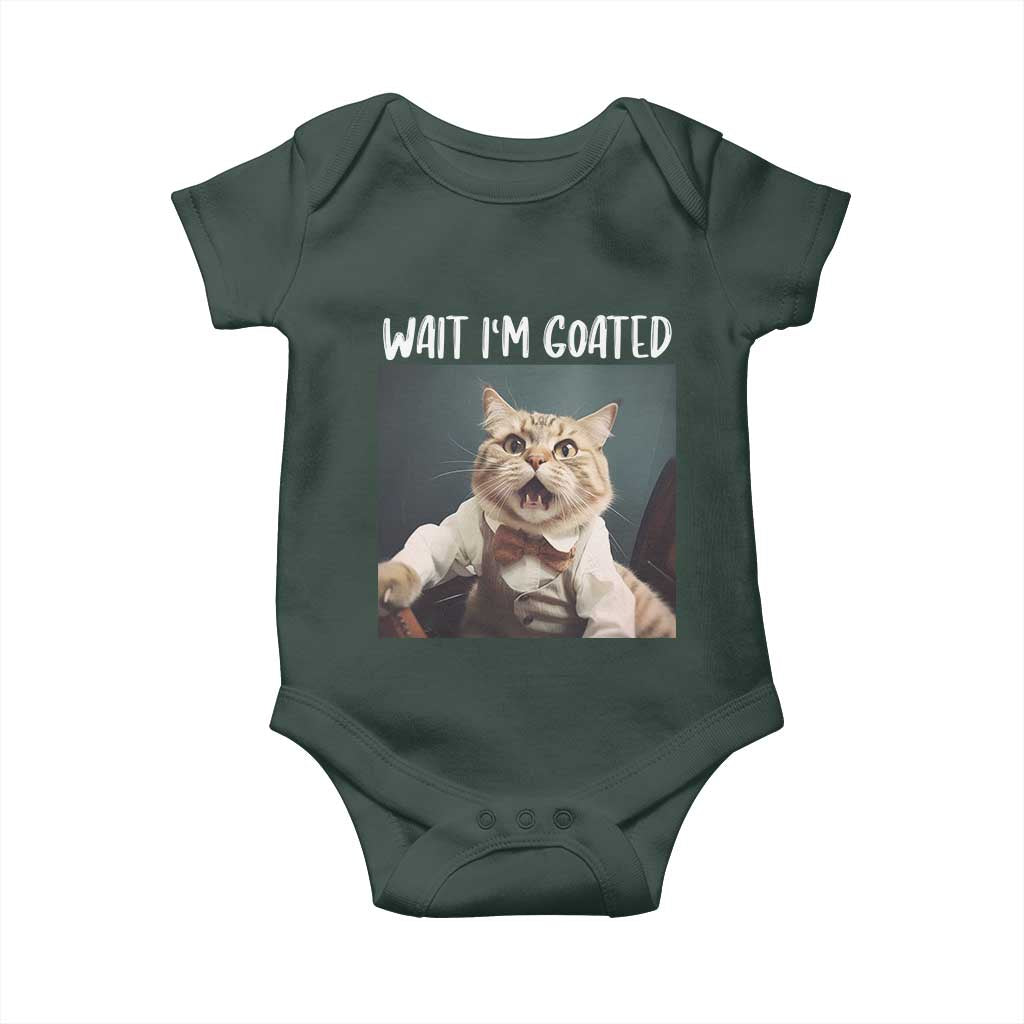 Funny Meme Cat Baby Onesie Wait I'm Goat