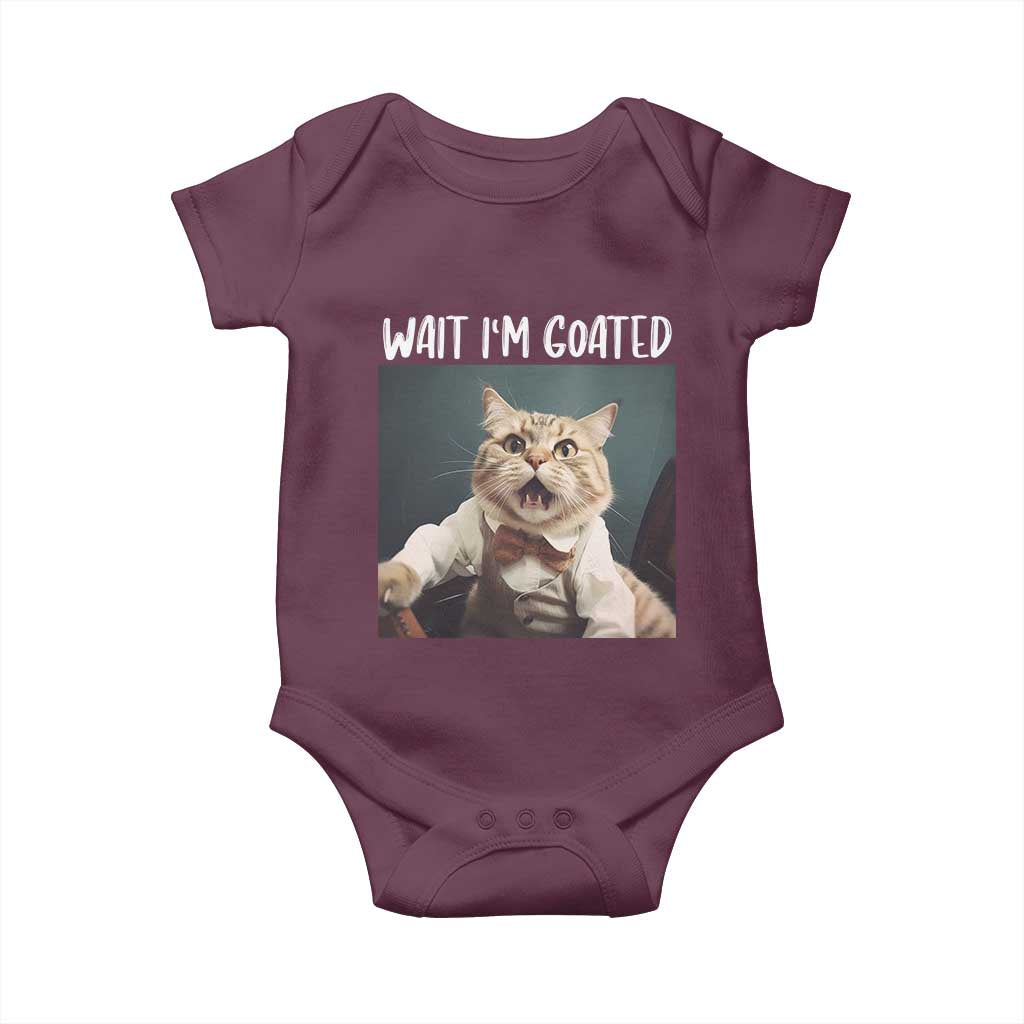 Funny Meme Cat Baby Onesie Wait I'm Goat