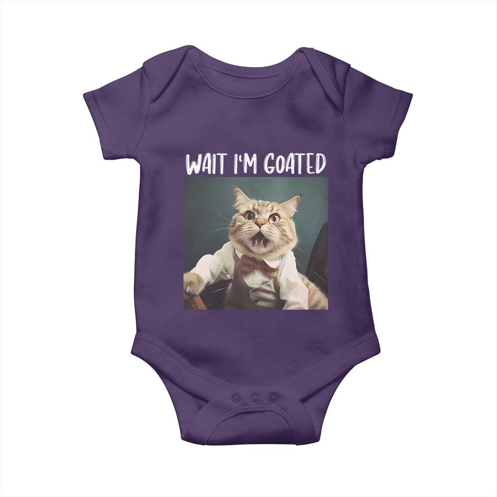 Funny Meme Cat Baby Onesie Wait I'm Goat